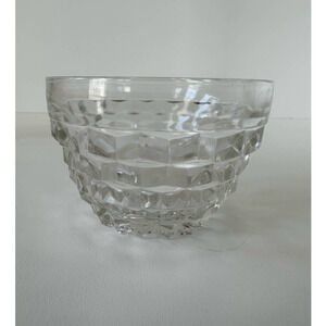 Vintage Jeanette Cube Clear Custard Cup set of 2